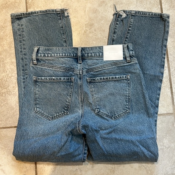 Express Mid-Rise Boot Bootcut Pieced Chewed Hem Jeans 6S Short Flare - Picture 8 of 8